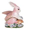 LiuliuBull Rabbit Enameled Trinket Box, Bunny Ring Holder, Animal Figurines, Easter Gifts view 2
