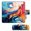 AQUNNEW Luxury Outdoor Picnic Blanket Extra-Large Waterproof Foldable Beach Mat Ideal for Picnics, Beaches and Outdoor Adventures Durable Picnic Mat Art Style view 1