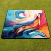 AQUNNEW Luxury Outdoor Picnic Blanket Extra-Large Waterproof Foldable Beach Mat Ideal for Picnics, Beaches and Outdoor Adventures Durable Picnic Mat Art Style view 2