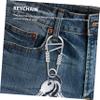 Cabilock 5pcs Keychain Clip Carabiner Stainless Steel Keyring Snap Hook Heavy Duty Metal Keyring for Car view 2