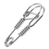 Cabilock 5pcs Keychain Clip Carabiner Stainless Steel Keyring Snap Hook Heavy Duty Metal Keyring for Car view 4