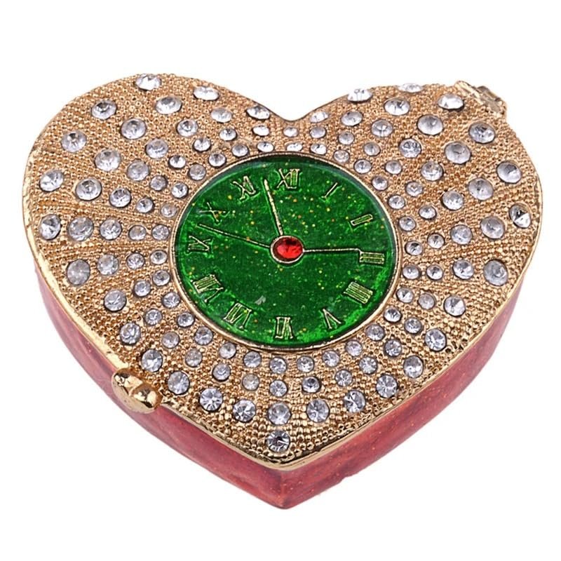 LiuliuBull Heart Shape Trinket Box, Jewelry Container, Collectible Ornament, Metal Crafts, Birthday, Christmas, New Year Gifts