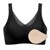 Mastectomy Bra Women Seamless Post-Surgery Special Bra Full Coverage Pocket Bralette Wireless Sexy Sleep Brasieres (Color : Black, Size : Large) view 1