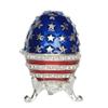 LiuliuBull Creative Egg Trinket Box, Jewelry Organizer Container, American Flag Design, Enameled Ring Holder view 3
