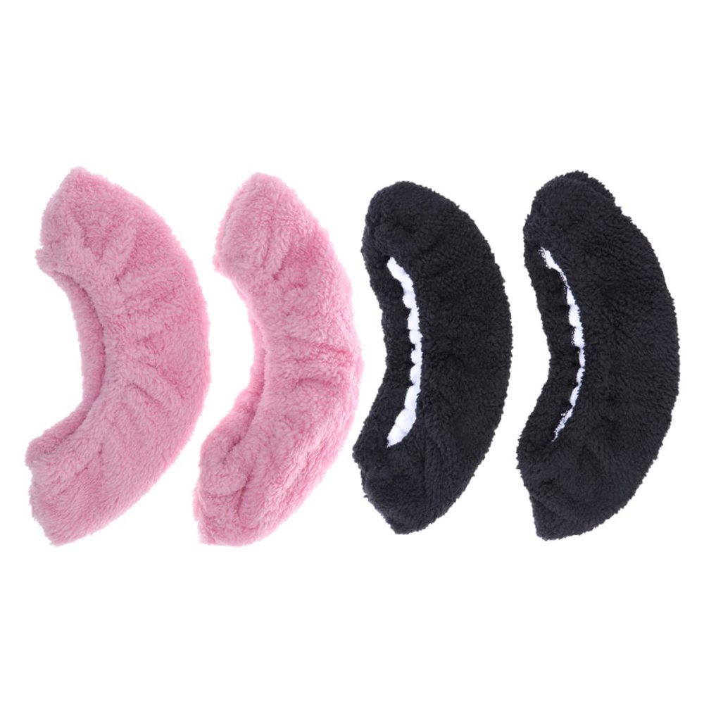 BESPORTBLE 2pairs Plush Skate Covers Ice Skate Blade Guards for Hockey Figure Cloth Elastic Fit Protects Blades s Light