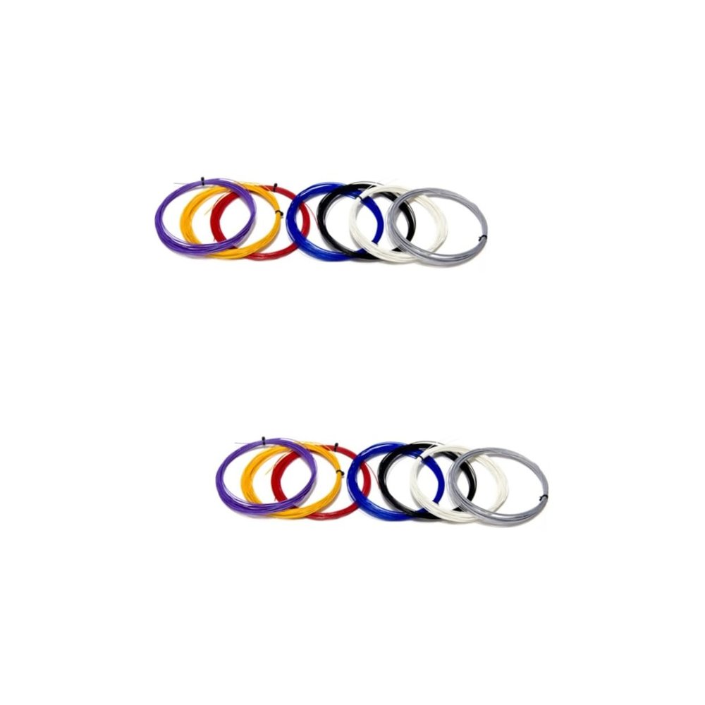 BESPORTBLE 2pcs Badminton Racket Strings Line Replacement Strings for Badminton Rackets High Elasticity Random Color