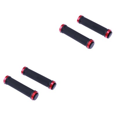 BESPORTBLE 2pcs Pair Handle Bar Grips for Bicycles Red Bike Grip End Plugs Antiskid Handle Sleeve Set for Mountain Bike