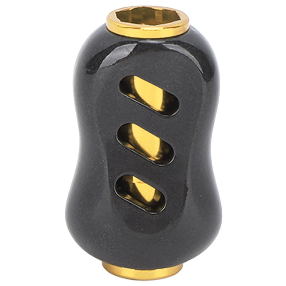 Airshi Reel Handle Knob, Fishing Reel Power Knob Durable Easy Installation for Repair (Black and Gold Color), Airshii0pozcvrgq-11