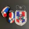 Dominican Boxing Glove flag Car Hanging rearview mirror Ornament Dominican Republic flag for car accessories decoration Unleash Your Dominican Dominicana Pride on the Road! view 3