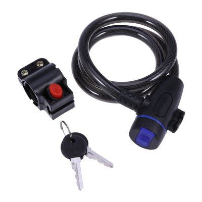 BESPORTBLE Colorful -Theft Bike Cable Lock Chain Padlock for Road Mountain Weather-Resistant Scratch Use Black