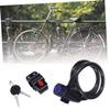 BESPORTBLE Colorful -Theft Bike Cable Lock Chain Padlock for Road Mountain Weather-Resistant Scratch Use Black view 3