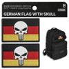 Bluyellow 2-Pack German Flag Skull Patch Embroidered Skull on German Flag Patch Hook and Loop Tactical Patches for Military Backpack Tactical Vest Dog Vest Airsoft Patch 2x3 view 1