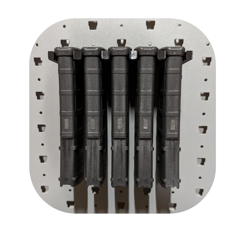 Hammy3DPrints Mount for AR 223/556/300 Mags - GallowTech | Magazine Holder Storage Rack (3 Mag, Black)
