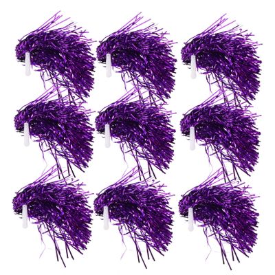 BESPORTBLE 2sets Cheerleading Hand Flower Gliter Pompoms for Cheerleaders Cheerleader Supplies Props Handle 10pcs*2