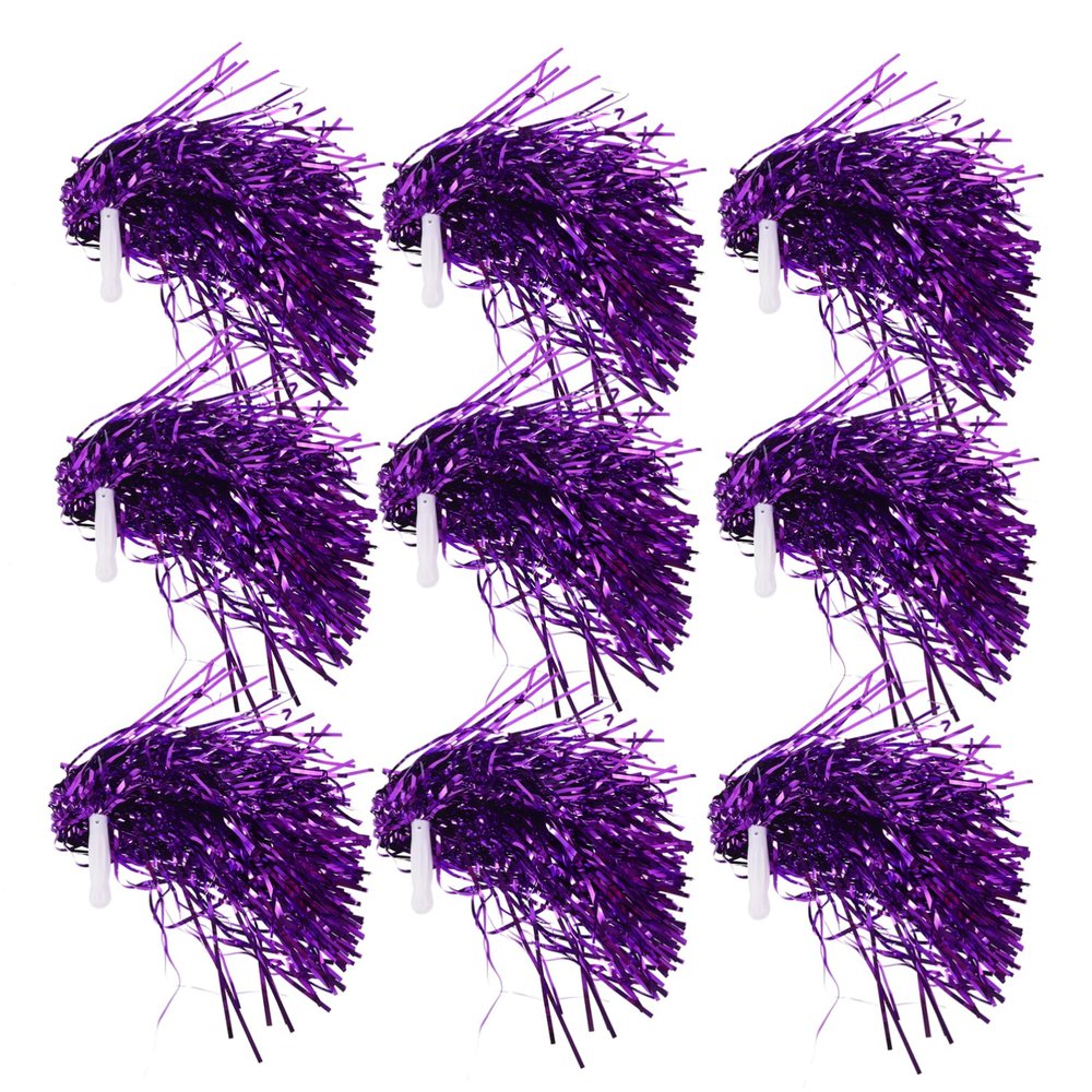 BESPORTBLE 2sets Cheerleading Hand Flower Gliter Pompoms for Cheerleaders Cheerleader Supplies Props Handle 10pcs*2
