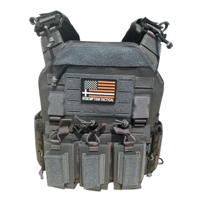 Redemption Tactical Crusader 2.0 Molle Quick Release Buckles Laser Cut Airsoft Vest with Adjustable Size Sides (Wolf Grey)