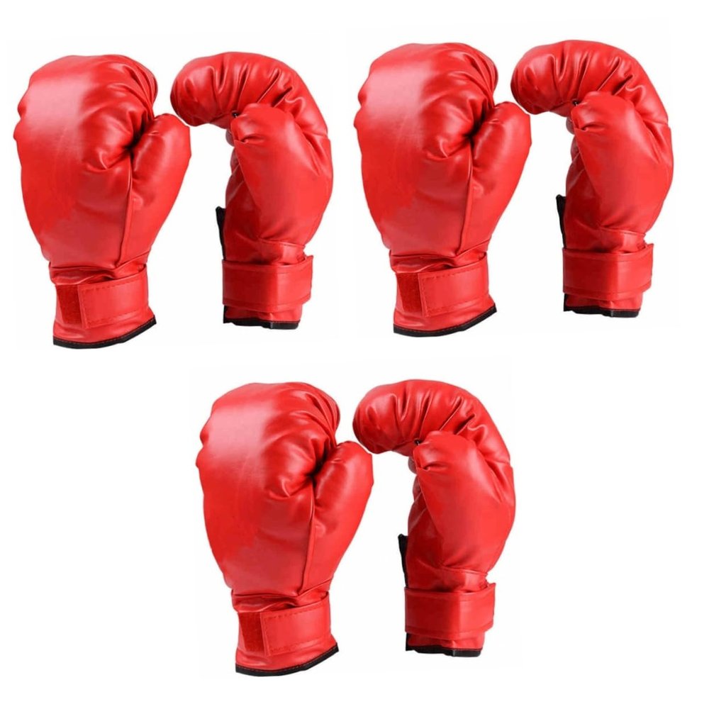 BESPORTBLE 3pcs Boxing Gloves for Boys and Girls PVC Focus Mitts Karate Thai Kickboxing Sparring Martial Arts Training