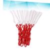 BESPORTBLE 3pcs Nylon Basketball Net Replacement Heavy Duty Basketball Hoop Net for Rim Red view 3