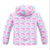 C2M Girls Hooded Rain Jacket Windproof Raincoat Fleece Lined Outerwear 4-5 Years Rosy Watercolor view 2