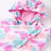 C2M Girls Hooded Rain Jacket Windproof Raincoat Fleece Lined Outerwear 4-5 Years Rosy Watercolor view 4