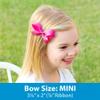 Wee Ones Girls 2 Pack Grosgrain Hair Bows with Plain Wrap Centre on a Wee Stay No Slip Clip, Mini, Navy view 3