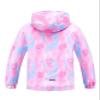 C2M Girls Hooded Rain Jacket Windproof Raincoat Fleece Lined Outerwear 8-9 Years Starry Hearts view 2