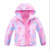 C2M Girls Hooded Rain Jacket Windproof Raincoat Fleece Lined Outerwear 7-8 Years Starry Hearts view 1