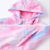 C2M Girls Hooded Rain Jacket Windproof Raincoat Fleece Lined Outerwear 7-8 Years Starry Hearts view 4