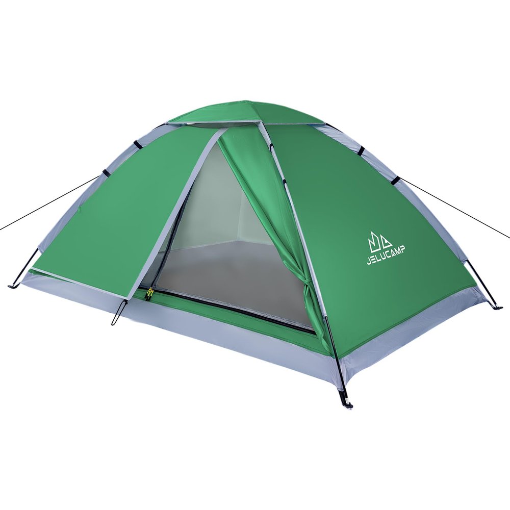 JELUCAMP 1/2 Person Dome Tents for Camping, Lightweight Portable Single Backpacking Tent, Small Easy Setup Outdoor Waterproof Camping Hiking Tent for Adults, 2 Person Tent, Navy