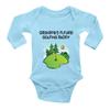 Grandpa's Future Golfing Buddy Cotton Climbing Bodysuit Long Sleeve Romper Jumpsuit Baby Girls Boys C-Blue view 1