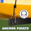 Morohope Freestanding Kayak Storage Rack Kayak Tackle Storage Heavy Duty Weatherproof Outdoor Storage Rack Storage Hooks for Kayaks, SUP, Canoe Paddleboard, 3 Levels, Black, SL35003BK view 3