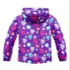 C2M Girls Hooded Rain Jacket Waterproof Raincoats Fleece Lined Outerwear 6-7 Years Purple Kittens view 2