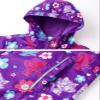 C2M Girls Hooded Rain Jacket Waterproof Raincoats Fleece Lined Outerwear 6-7 Years Purple Kittens view 3