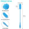 15.7" Silicone Bottle Brush, ddLUCK Water Bottle Cleaner Brush for Stanley, Hydroflasks, Glass, Thermos Sports Bottle, Vase and Glassware, Bottle Brush Cleaner for Small Narrow Neck Containers (Blue) view 3