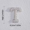 2pcs Peal Initial Letters for Stanley Cup Cute Stanley Tumbler Stickers for Water Bottles Wallet Phone Laptop Luggage (T) view 2