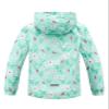 C2M Girls Hooded Rain Jacket Waterproof Raincoats Fleece Lined Windbreaker 10-12 Years Mint Bunny view 2
