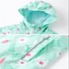 C2M Girls Hooded Rain Jacket Waterproof Raincoats Fleece Lined Windbreaker 10-12 Years Mint Bunny view 3