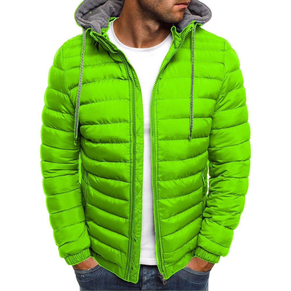Uillui Winter Coats for Men Casual Lightweight Packable Puffer Jacket Outdoor Quilted Hooded Puffy Down Coat for Snow Ski
