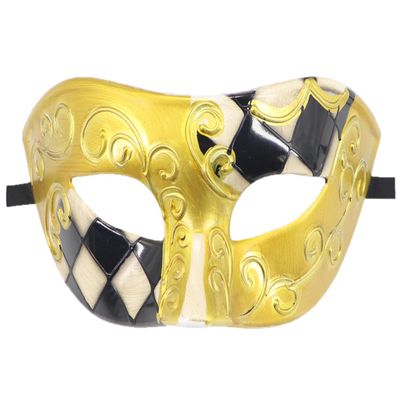 Coolwife Masquerade Mask Vintage Venetian Greek Roman Party Mardi Gras Masks (BG Black White)