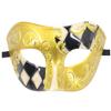Coolwife Masquerade Mask Vintage Venetian Greek Roman Party Mardi Gras Masks (BG Black White) view 1