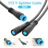 EDENCOMERS Electric Bicycle 1T2 Extension Cable Y-Split Extension Wire with Waterproof Connector for Light,Throttle,Gear Sensor and Brake in Ebike Modification Kit (1T2 4pin 7") view 3