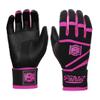 Patriot | Batting Gloves | Professional Batting Gloves 360 Pro Cabretta Leather Wrist Wrap Baseball Softball Adult Youth (Black + Pink, Adult Medium) view 1