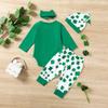Aslaylme Baby Boy Girls St. Patrick's Day Outfit Saint Patrick's Day Clothes Mommy Daddy's Little Lucky Charm Bodysuit (Green-Dad, 12-18 Months) view 3