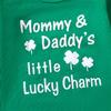 Aslaylme Baby Boy Girls St. Patrick's Day Outfit Saint Patrick's Day Clothes Mommy Daddy's Little Lucky Charm Bodysuit (Green-Dad, 12-18 Months) view 4
