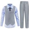 Qisuma Suits for Boys Size 4t Formal Dress Outfit Kids Easter Suit Light Gray First Communion Clothes view 1