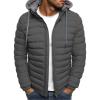 Uillui Winter Coats for Men Casual Lightweight Packable Puffer Jacket Outdoor Quilted Hooded Puffy Down Coat for Snow Ski view 1