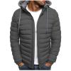 Uillui Winter Coats for Men Casual Lightweight Packable Puffer Jacket Outdoor Quilted Hooded Puffy Down Coat for Snow Ski view 2