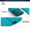 HISDERN Mens Business Dress Shirts Teal Button Down Long Sleeve Shirts Peacock Blue Casual Formal Tuxedo Shirt for Men Regular Fit Party view 3