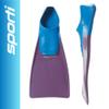 Sporti Adult-Kids Short Swim Fins, Floating Fin for Swimming & Snorkeling, Swim Flippers for Training - PurpleBlue - Youth 3-4 / W 5 view 2
