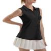FKEEP Women's Sleeveless Polo Golf Tennis Shirt Tank Tops T-Shirts V-Neck with Collar Quick Dry Workout Athletic (Dark Grey, XL) view 1